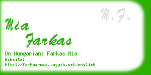 mia farkas business card